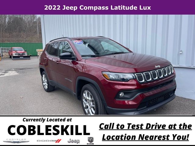 Used 2022 Jeep Compass Latitude Lux with VIN 3C4NJDFB4NT112197 for sale in Cobleskill, NY