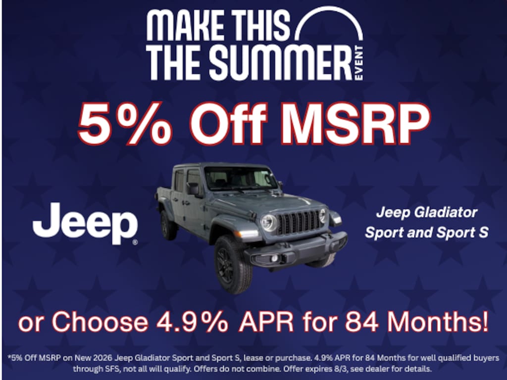 New 2026 Jeep Gladiator Sport S Pickup
