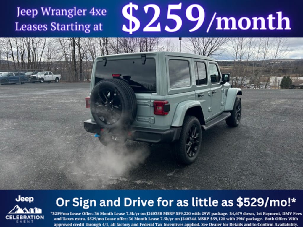 New 2024 Jeep Wrangler 4xe 4DOOR SAHARA For Sale Cobleskill NY
