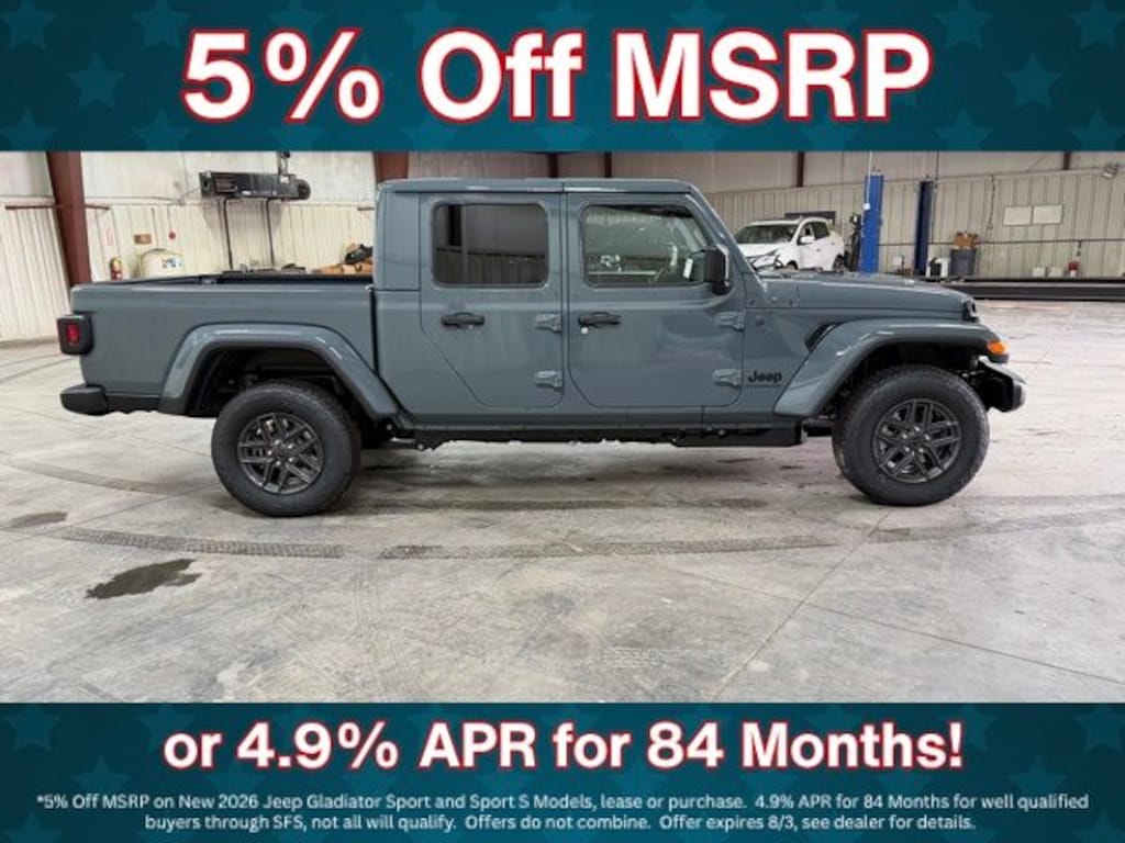 New 2026 Jeep Gladiator Sport S Pickup