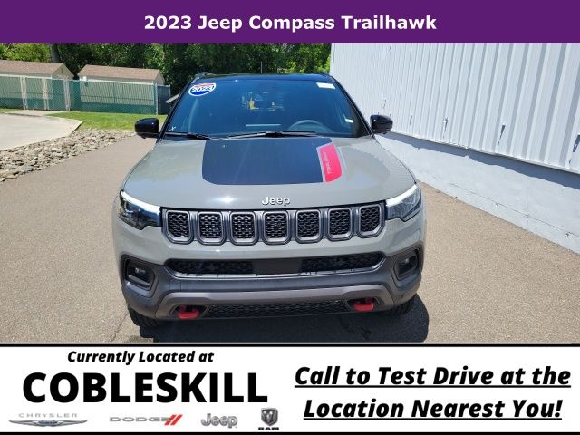 Used 2023 Jeep Compass Trailhawk with VIN 3C4NJDDN1PT573941 for sale in Cobleskill, NY