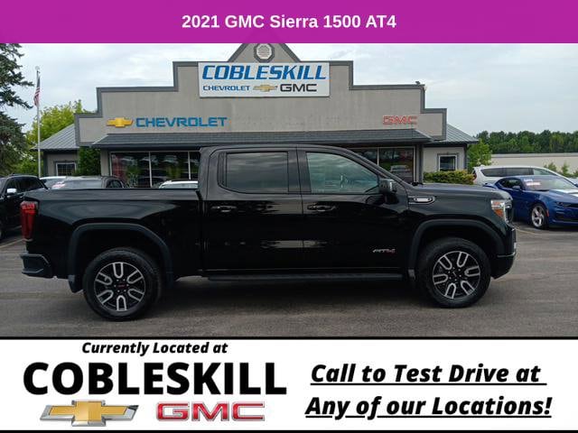 Used 2021 GMC Sierra 1500 AT4 with VIN 3GTU9EET4MG400118 for sale in Cobleskill, NY