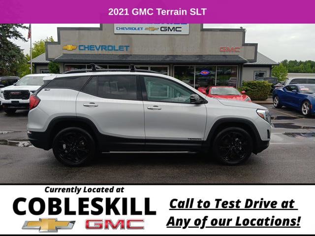 Used 2021 GMC Terrain SLT with VIN 3GKALVEV3ML403092 for sale in Cobleskill, NY