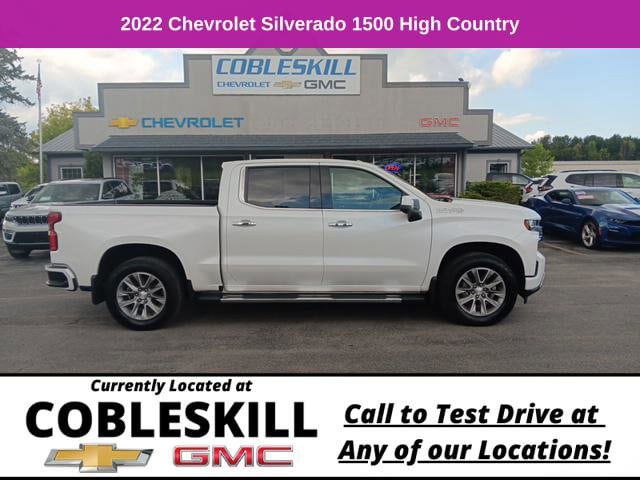 Used 2022 Chevrolet Silverado 1500 Limited High Country with VIN 1GCUYHED3NZ147100 for sale in Cobleskill, NY