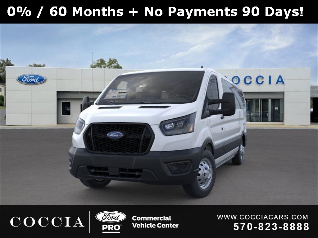 New 2025 Ford Transit Commercial Passenger Van XL Wagon Low Roof Van