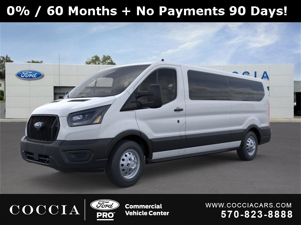 New 2025 Ford Transit Commercial Passenger Van XL Wagon Low Roof Van
