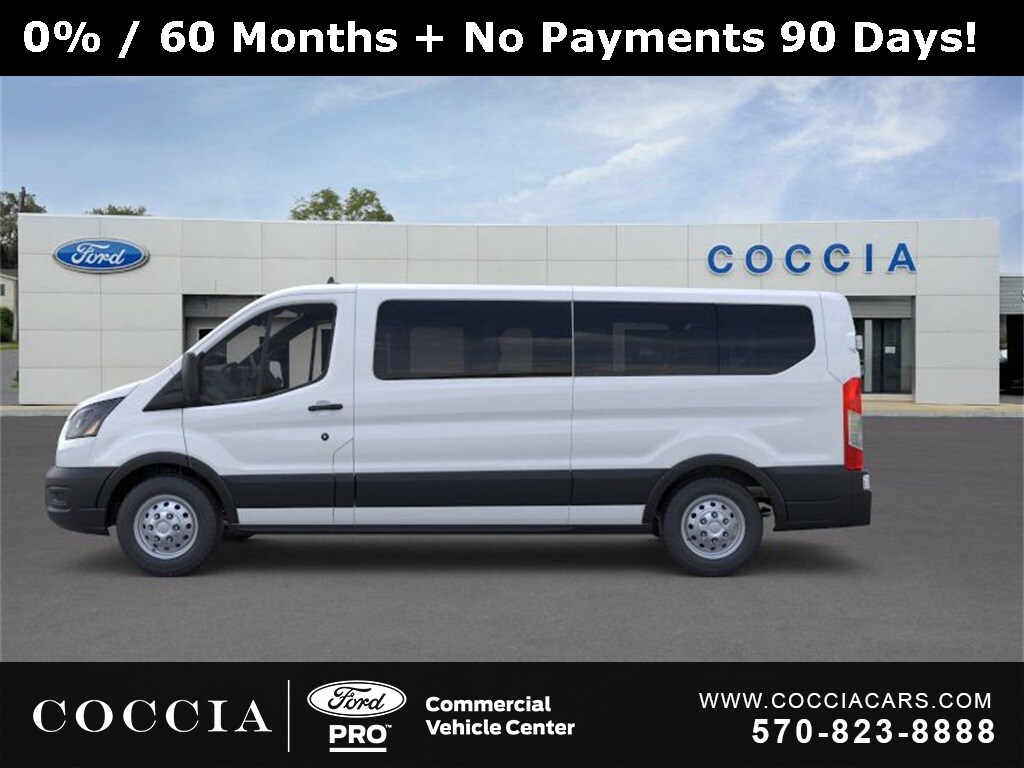 New 2025 Ford Transit Commercial Passenger Van XL Wagon Low Roof Van