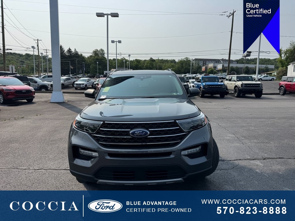 Certified 2022 Ford Explorer XLT with VIN 1FMSK8DH5NGB93113 for sale in Wilkes Barre, PA