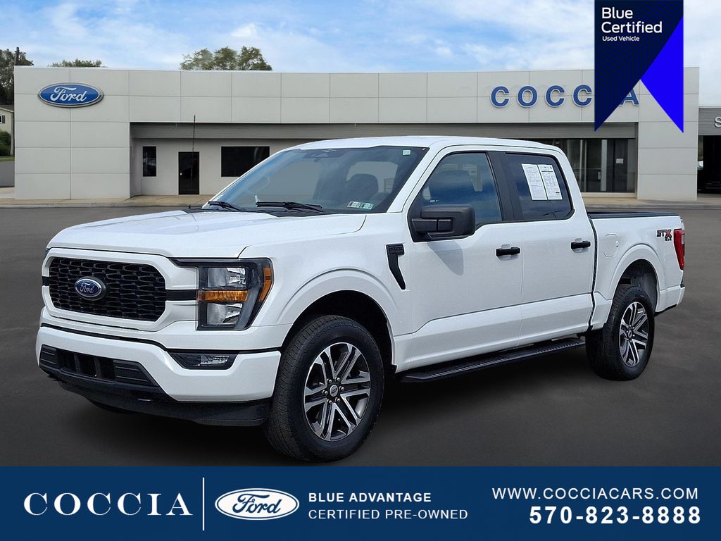 Oxford White 2023 Ford F-150 XL SuperCrew 4WD Pickup Truck Four-Wheel Drive Automatic