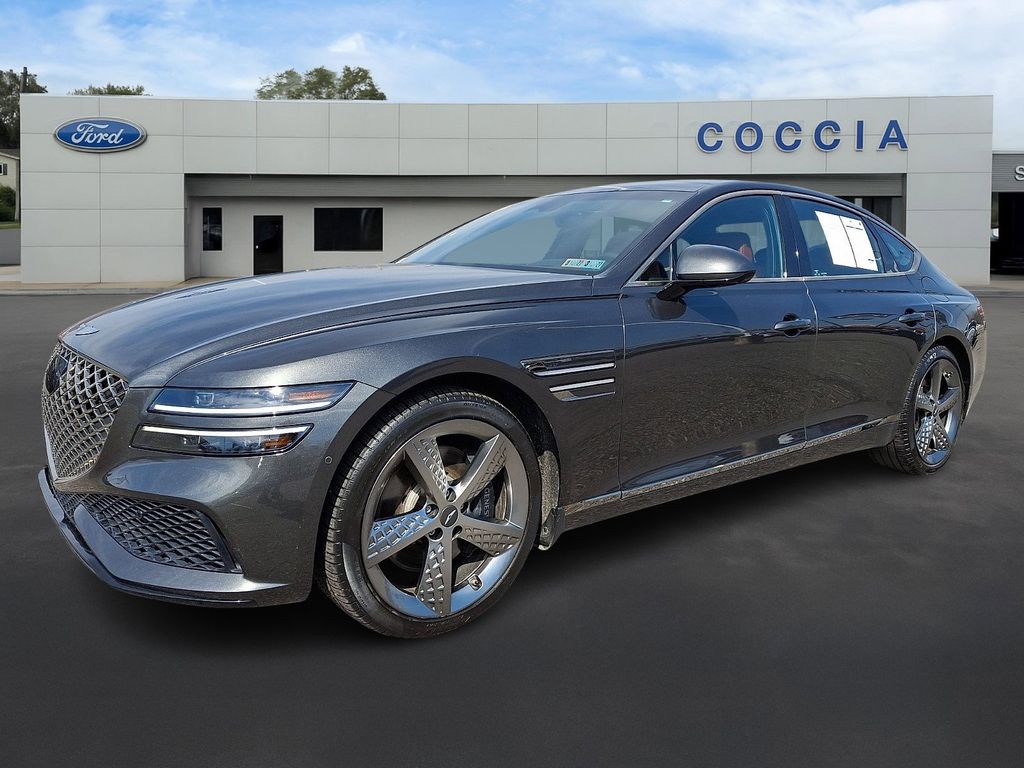 Makalu Gray 2024 Genesis G80 3.5T Sport AWD Sedan All-Wheel Drive 8-Speed Automatic