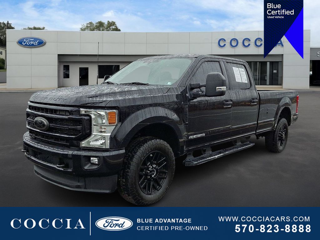 Agate Black Metallic 2022 Ford F-350 Super Duty XLT Crew Cab 4WD Pickup Truck Four-Wheel Drive Automatic
