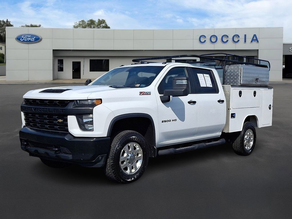 Summit White 2020 Chevrolet Silverado 2500HD Work Truck Crew Cab 4WD Pickup Truck Four-Wheel Drive Automatic