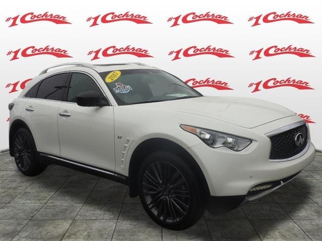 Certified 2017 INFINITI QX70 Base with VIN JN8CS1MW3HM415642 for sale in Wexford, PA