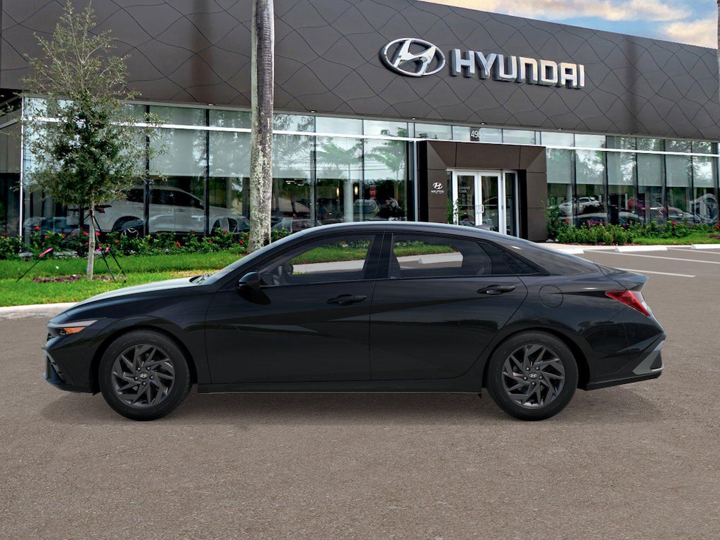 New 2026 Hyundai Elantra Hybrid Blue Sedan