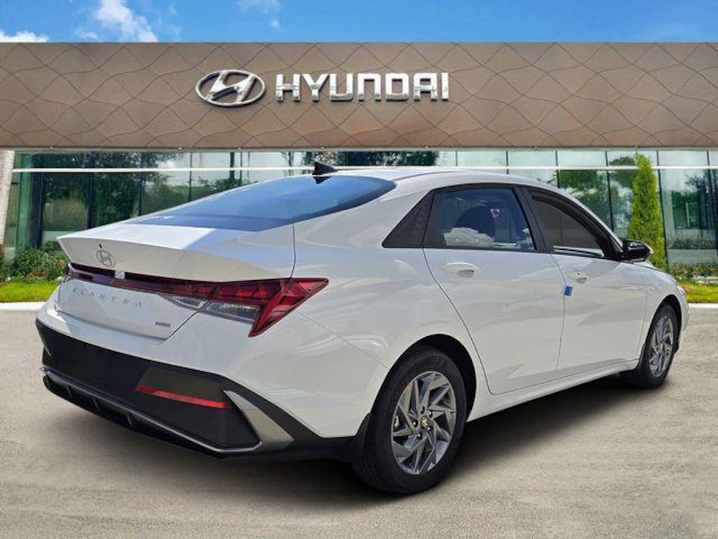 New 2026 Hyundai Elantra Hybrid Blue Sedan