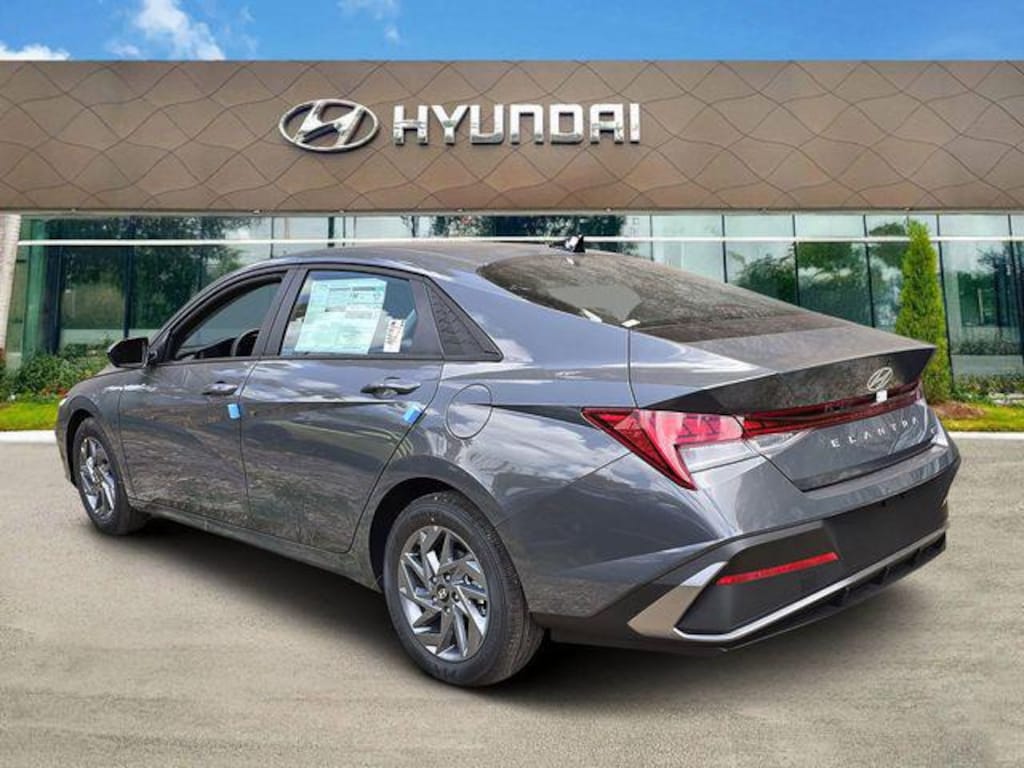 New 2026 Hyundai Elantra Hybrid Blue Sedan