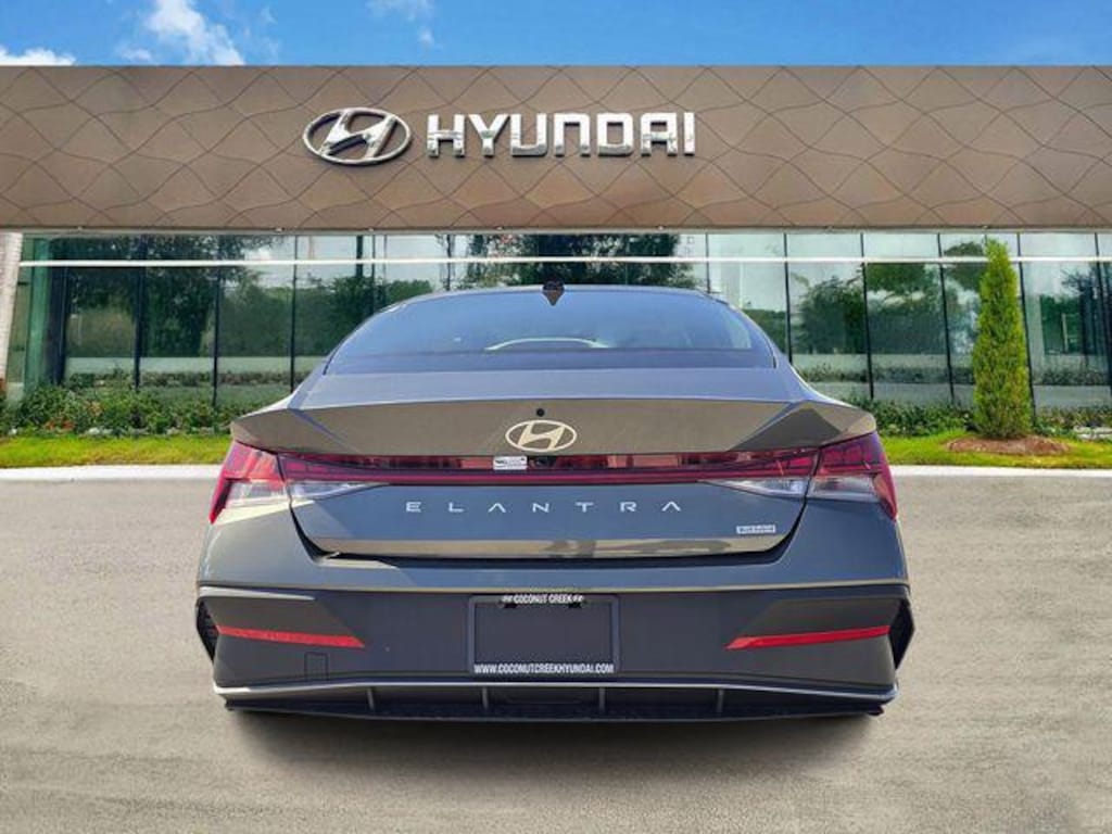 New 2026 Hyundai Elantra Hybrid Blue Sedan