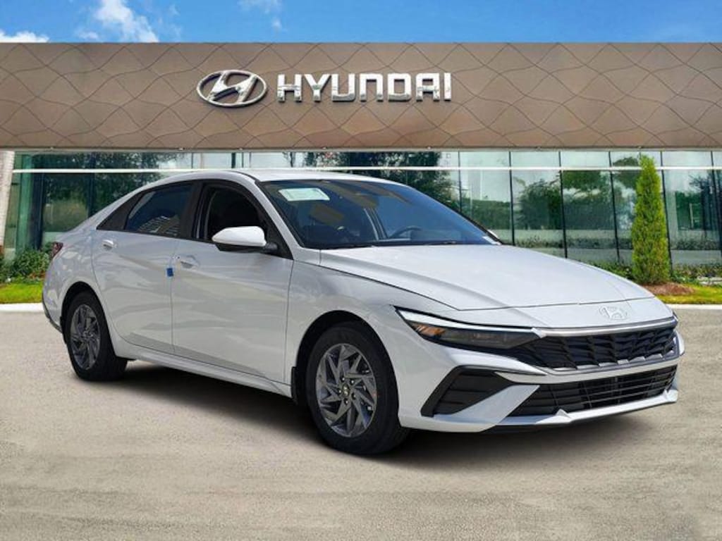 New 2026 Hyundai Elantra Hybrid Blue Sedan