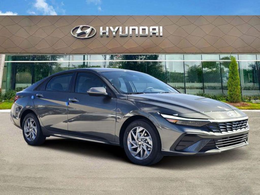 New 2026 Hyundai Elantra Hybrid Blue Sedan