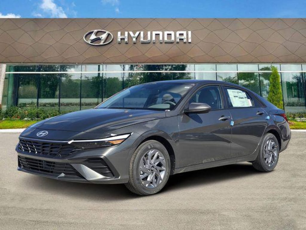 New 2026 Hyundai Elantra Hybrid Blue Sedan