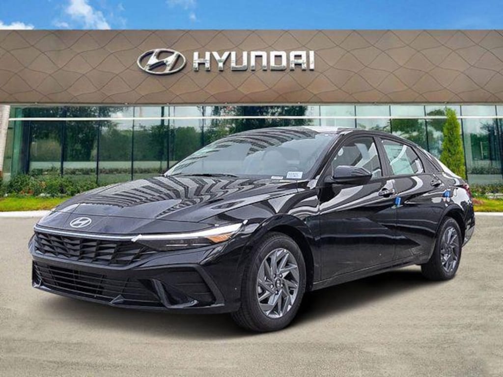 New 2026 Hyundai Elantra Hybrid Blue Sedan