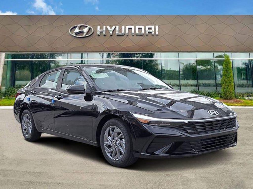 New 2026 Hyundai Elantra Hybrid Blue Sedan