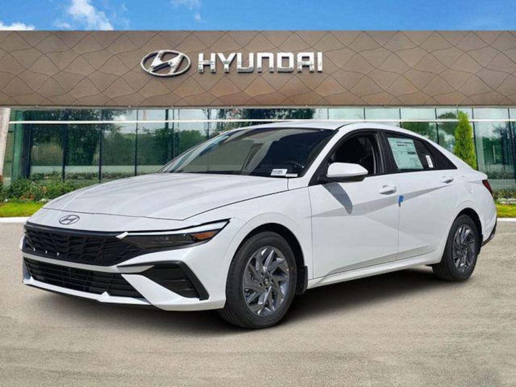 New 2026 Hyundai Elantra Hybrid Blue Sedan