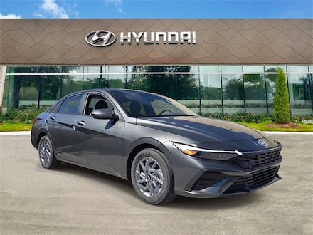 2025 Hyundai Elantra Hybrid Blue Sedan