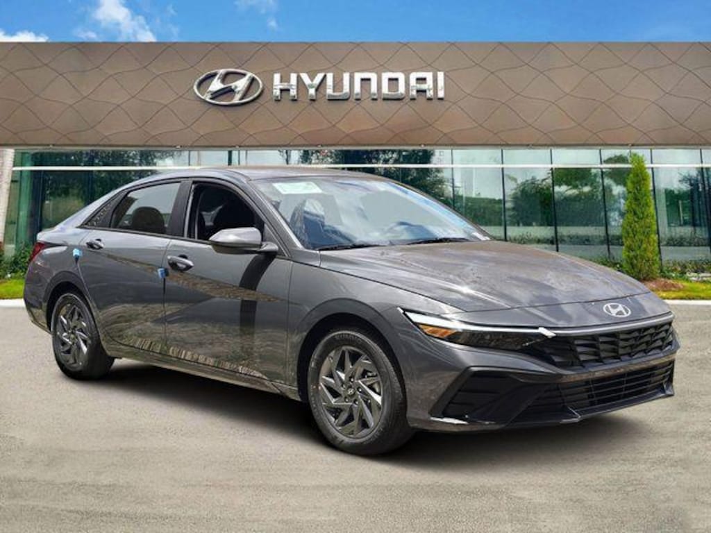 New 2026 Hyundai Elantra Hybrid Blue Sedan