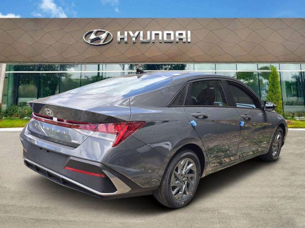 New 2026 Hyundai Elantra Hybrid Blue Sedan