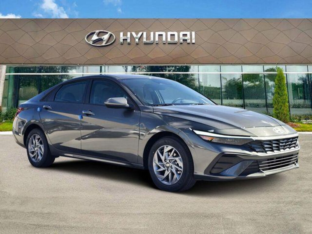 New 2026 Hyundai Elantra Hybrid Blue Sedan