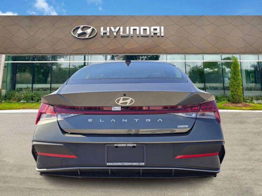 New 2026 Hyundai Elantra Hybrid Blue Sedan