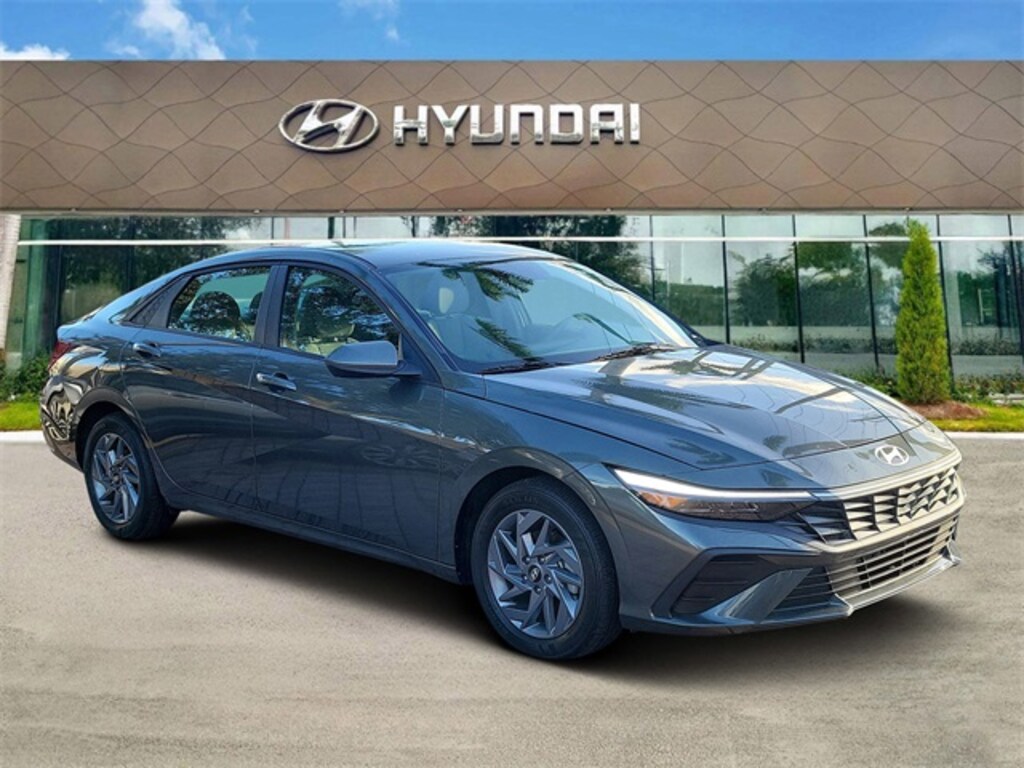 Certified 2025 Hyundai Elantra Hybrid Blue Sedan