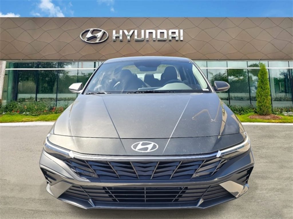 Certified 2025 Hyundai Elantra Hybrid Blue Sedan