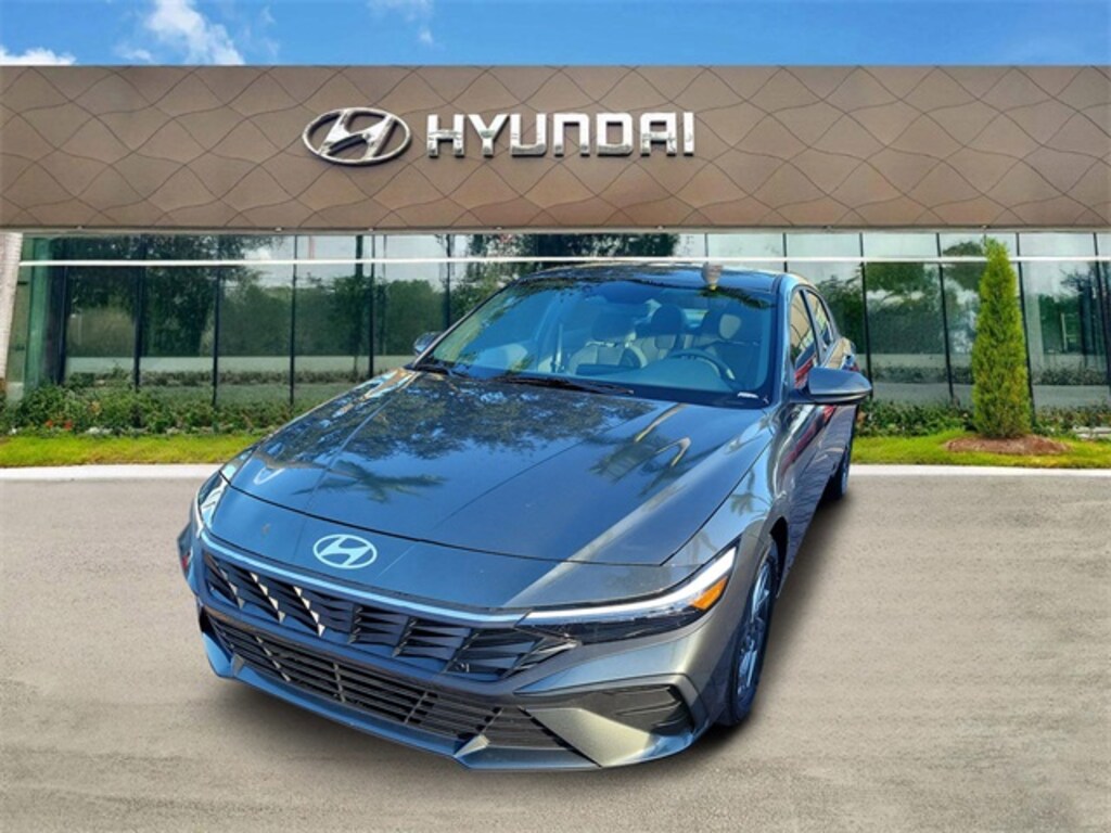 Certified 2025 Hyundai Elantra Hybrid Blue Sedan