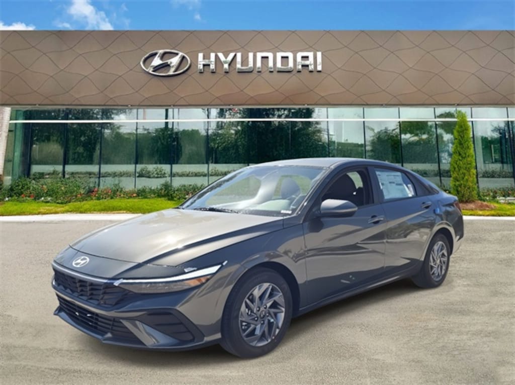 Certified 2025 Hyundai Elantra Hybrid Blue Sedan