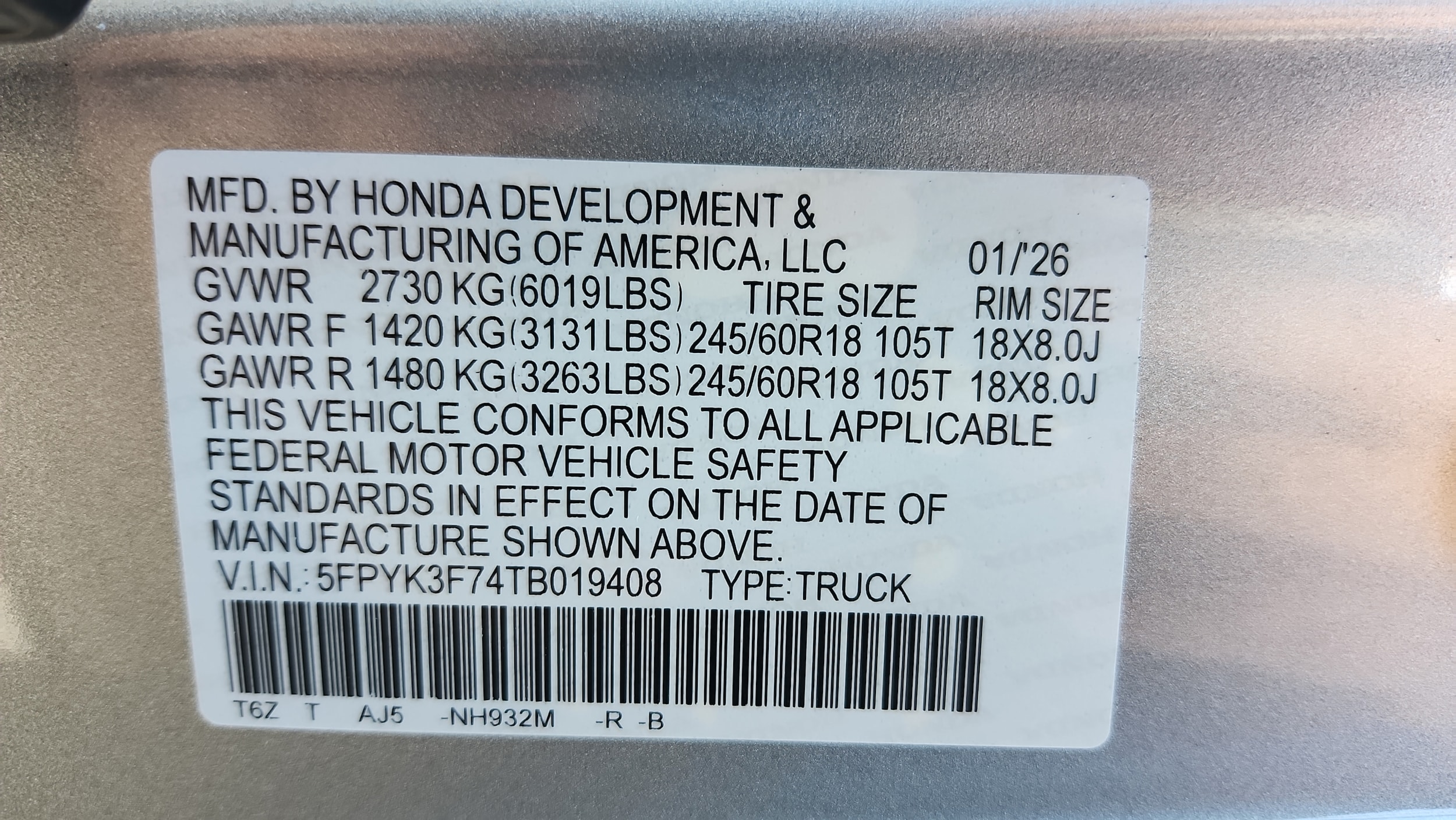 2026 Honda Ridgeline TrailSport - Photo 23