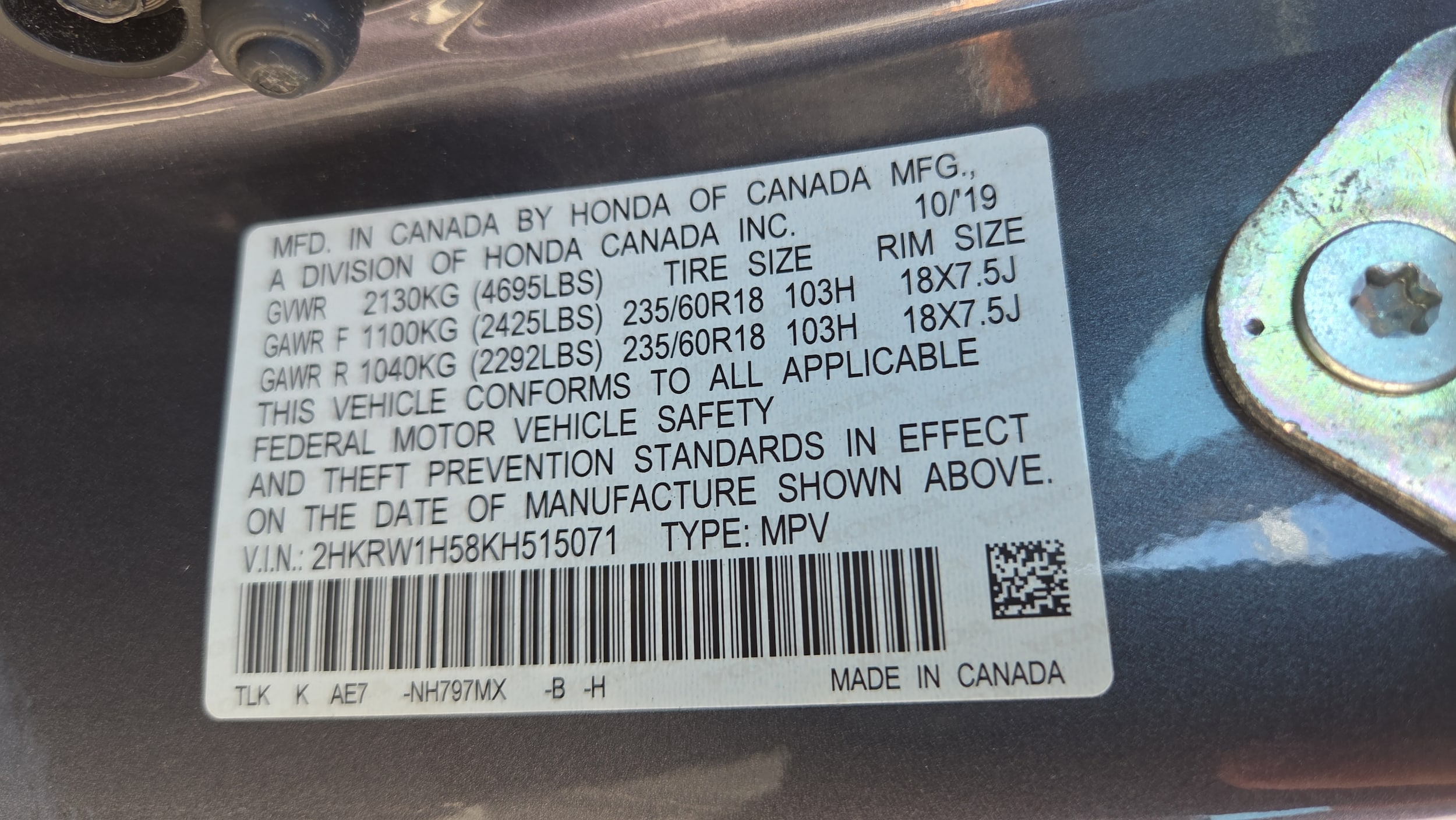 2019 Honda CR-V EX - Photo 22