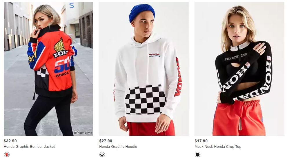 honda outfits from forever 21