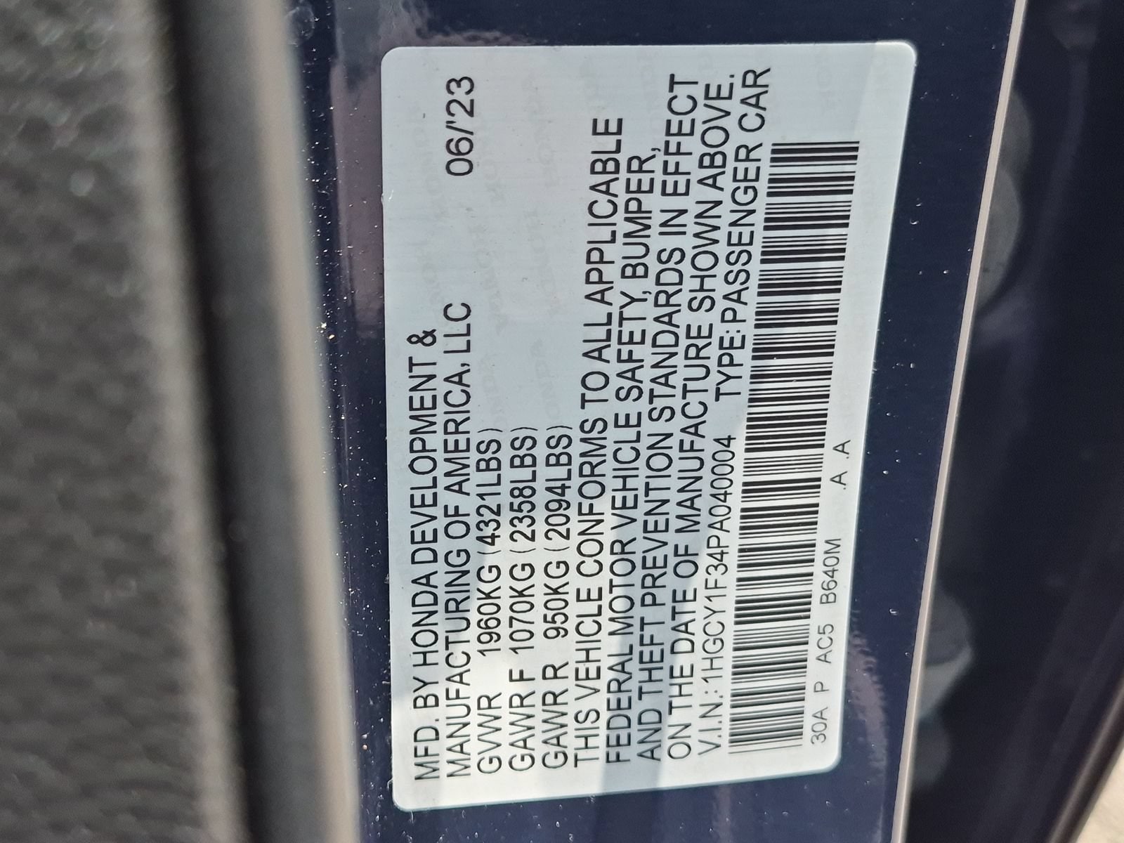 2023 Honda Accord EX - Photo 26