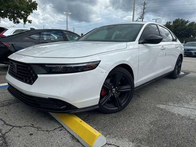 Certified 2024 Honda Accord Hybrid Sport-L with VIN 1HGCY2F7XRA021291 for sale in Palm Harbor, FL