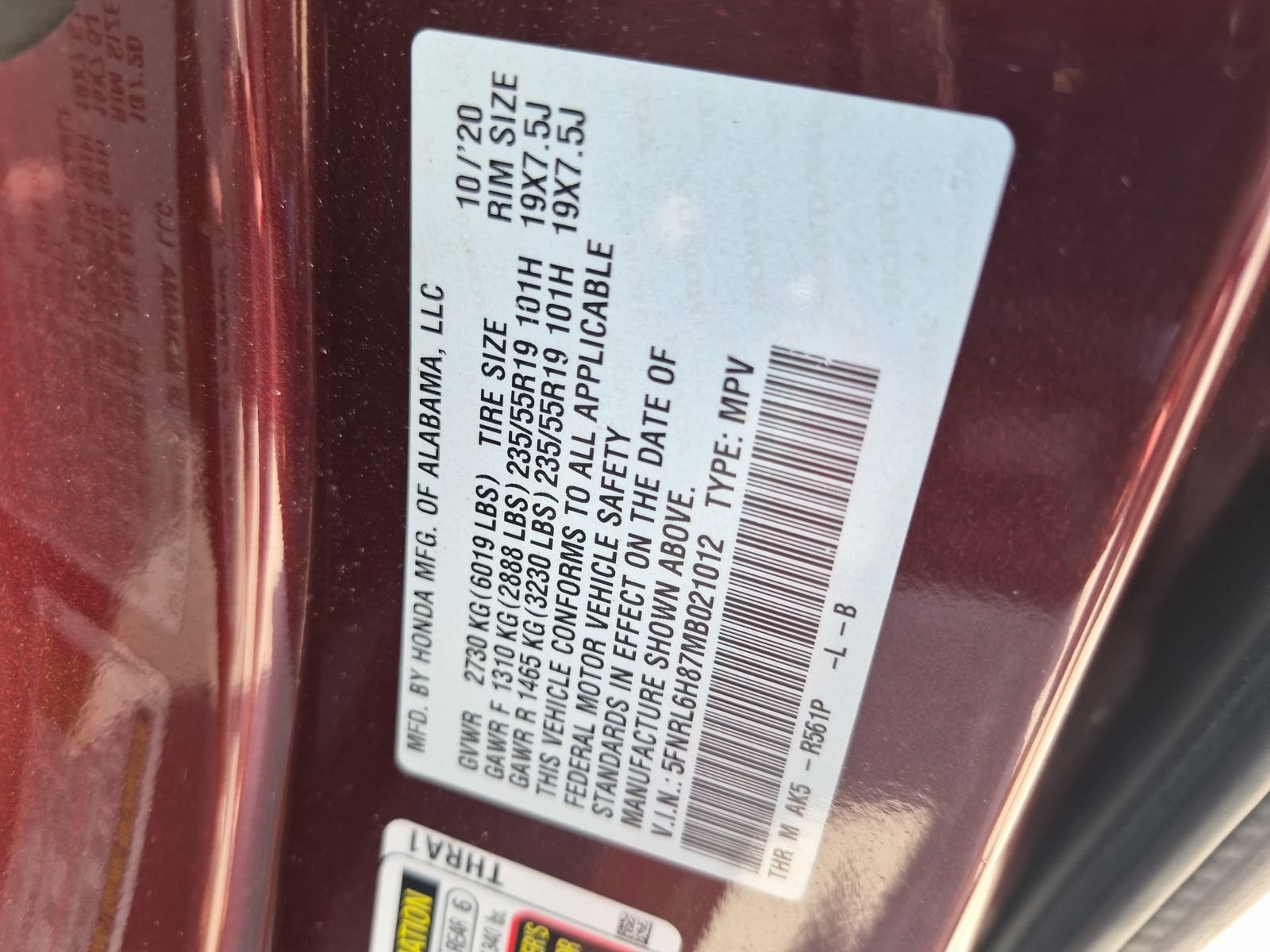 2021 Honda Odyssey Touring - Photo 26