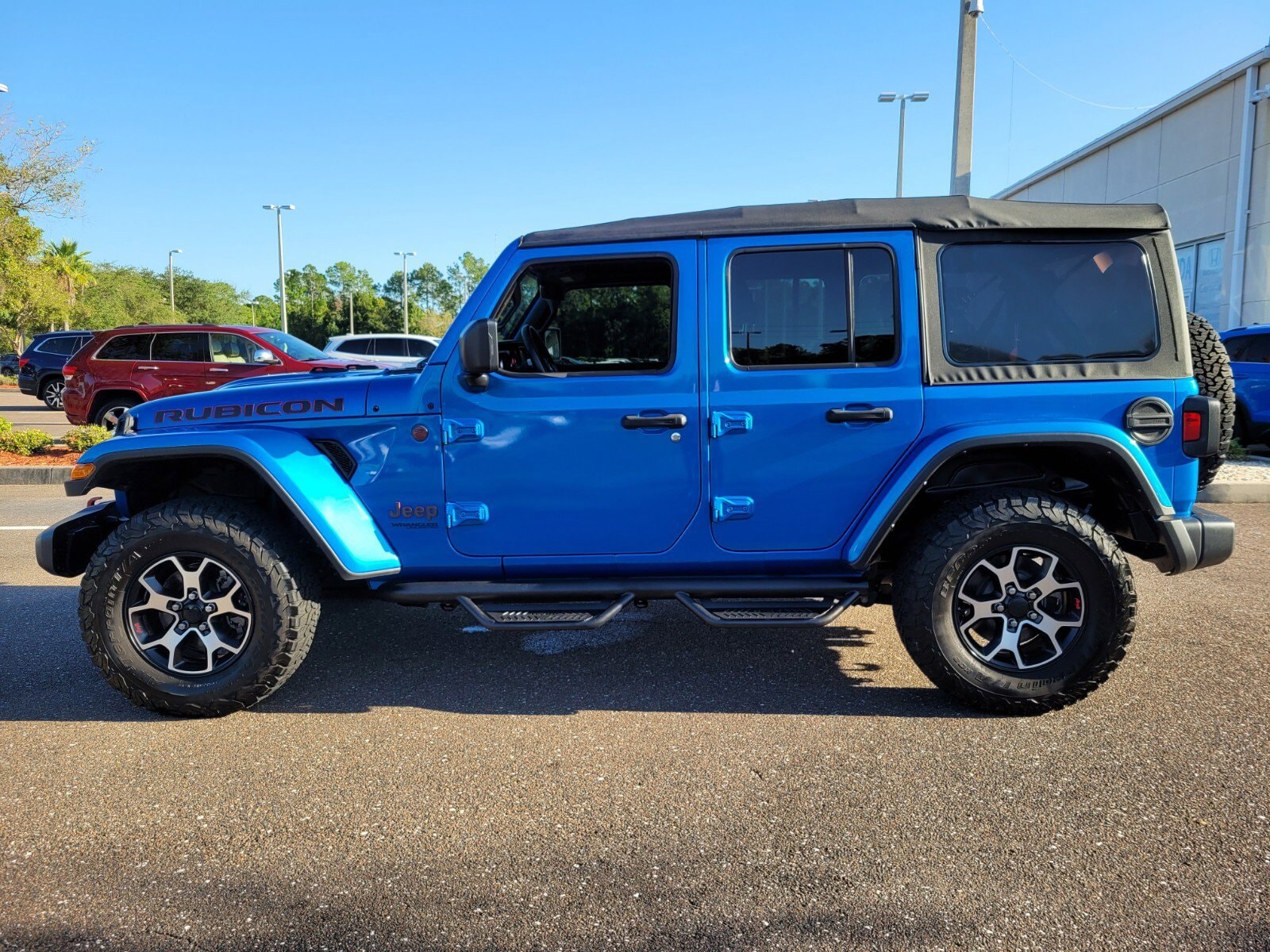 Used 2021 Jeep Wrangler Unlimited Rubicon with VIN 1C4HJXFN4MW744490 for sale in Jacksonville, FL