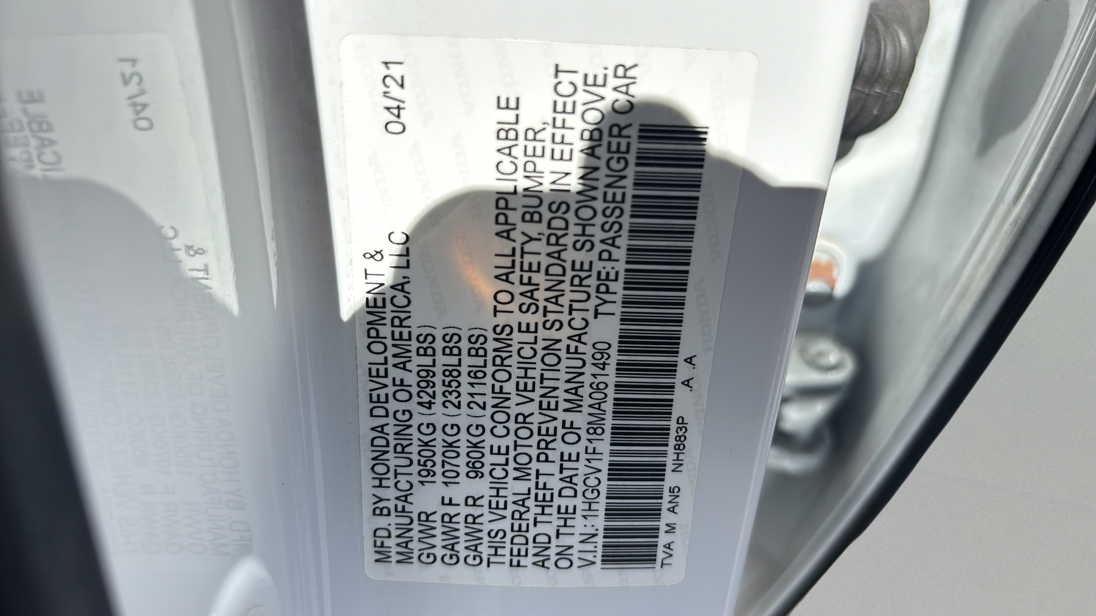 2021 Honda Accord LX - Photo 20