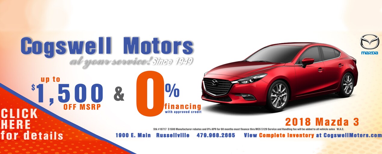 New and Used Ford, Mazda and Lincoln Dealer Russellville Cogswell Motors