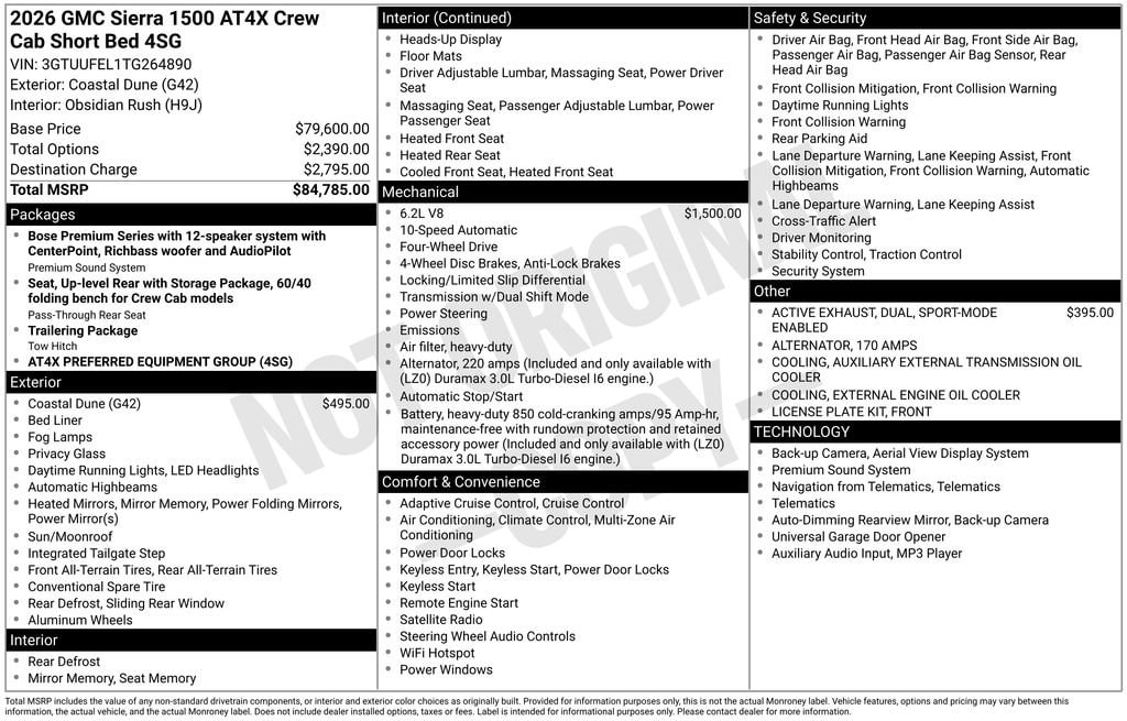 2026 GMC Sierra 1500 AT4X - Photo 59