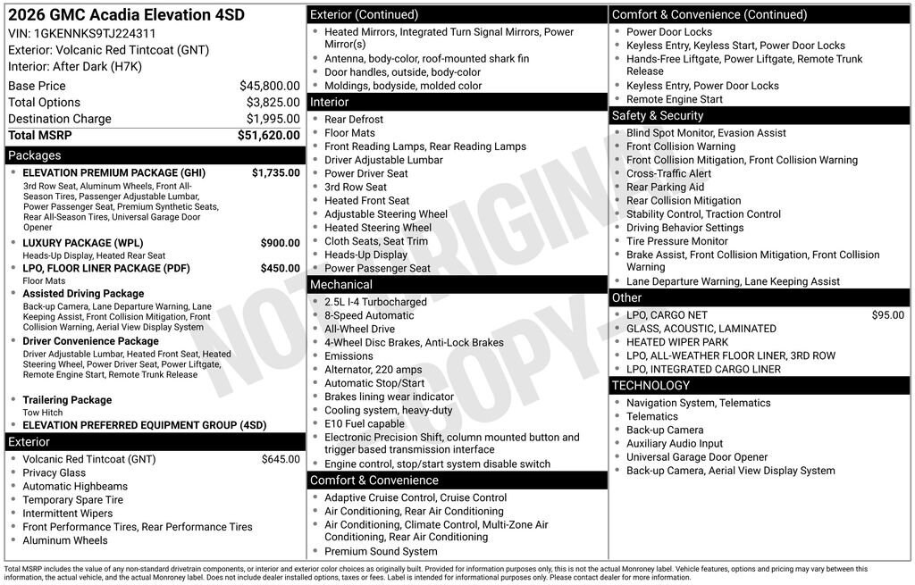 2026 GMC Acadia Elevation - Photo 49