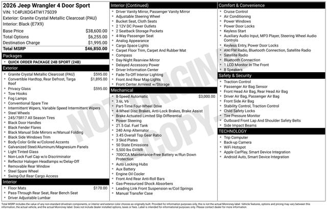2026 Jeep Wrangler 4-Door Sport - Photo 41