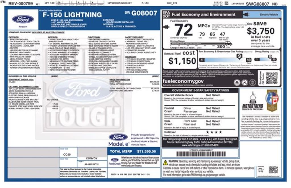 New 2025 Ford F-150 Lightning Flash Truck