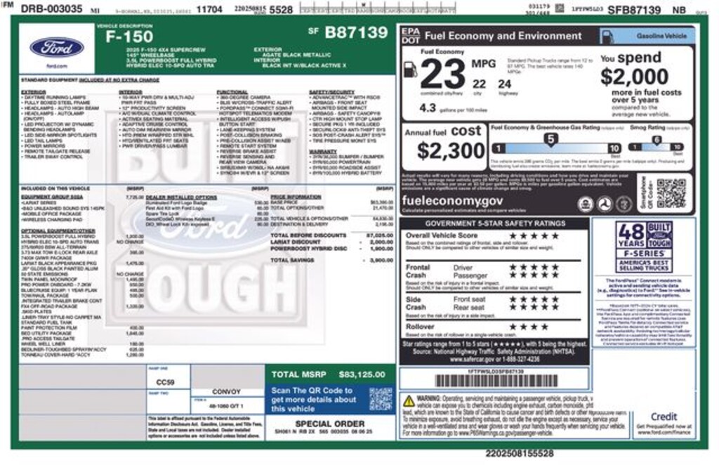 New 2025 Ford F-150 Lariat Truck